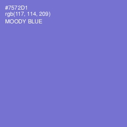 #7572D1 - Moody Blue Color Image
